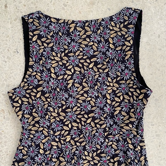 Joie Paige Cotton Midi Dress Caviar Multi Black Floral Print – Size L – NWOT - Picture 8 of 12